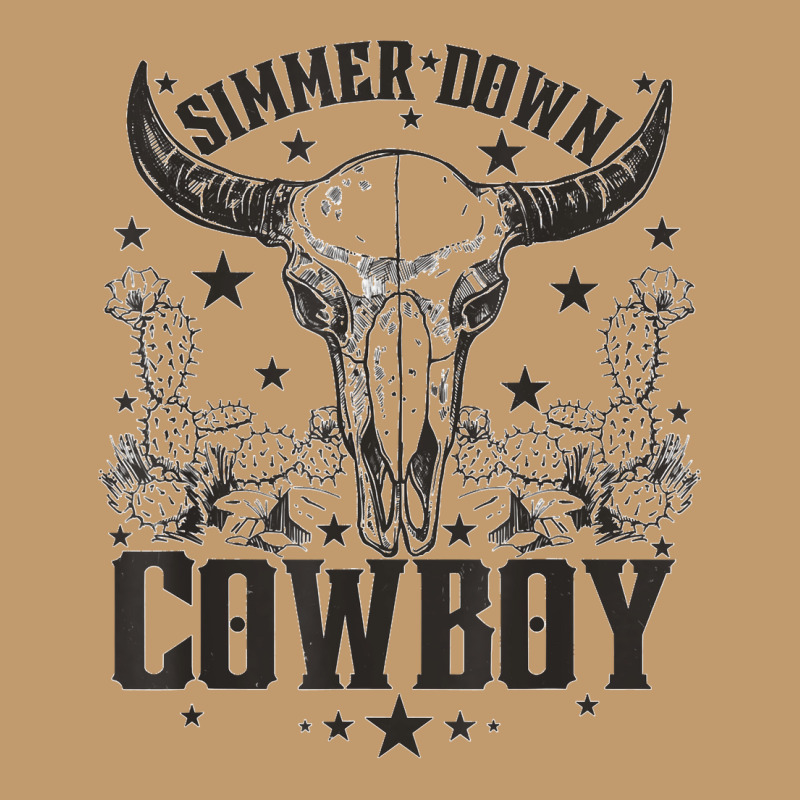 Western Bull Skull Simmer Down Cowboy Cowgirl Country Urban Heavy T-shirt | Artistshot