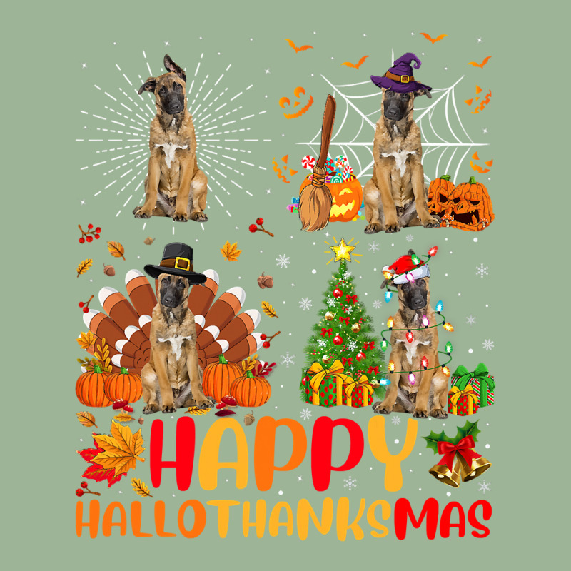 Halloween Thanksgiving Christmas Malinois Dog Hallothanksmas Urban Pullover Hoodie by peafowl | Artistshot