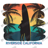 Riverside California Ca Palm Tree Surfboard Surfer Surfing T Shirt V-neck Tee | Artistshot