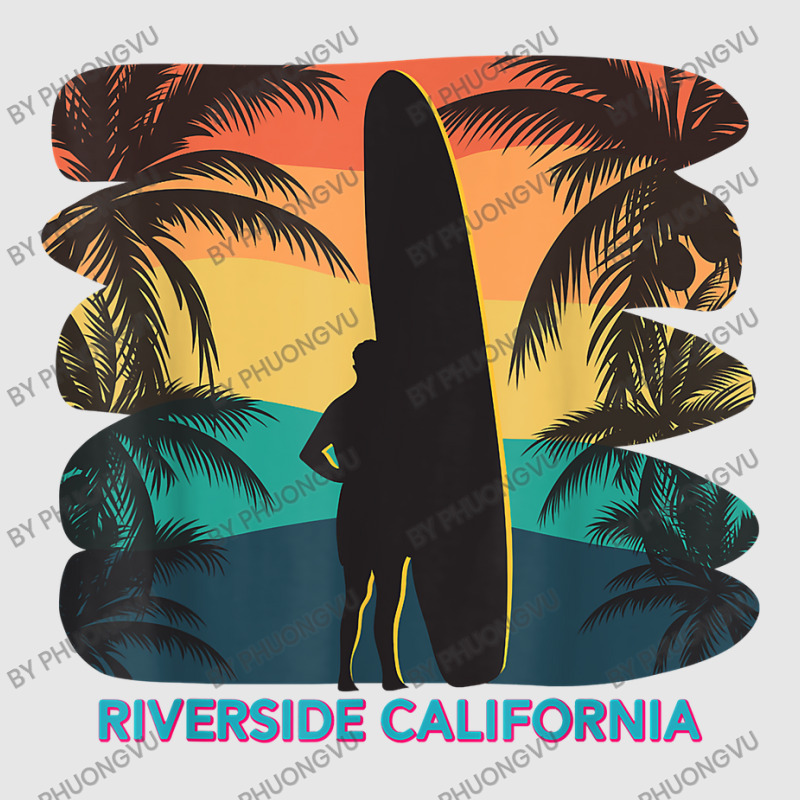 Riverside California Ca Palm Tree Surfboard Surfer Surfing T Shirt Hoodie & Jogger set by phuongvu | Artistshot