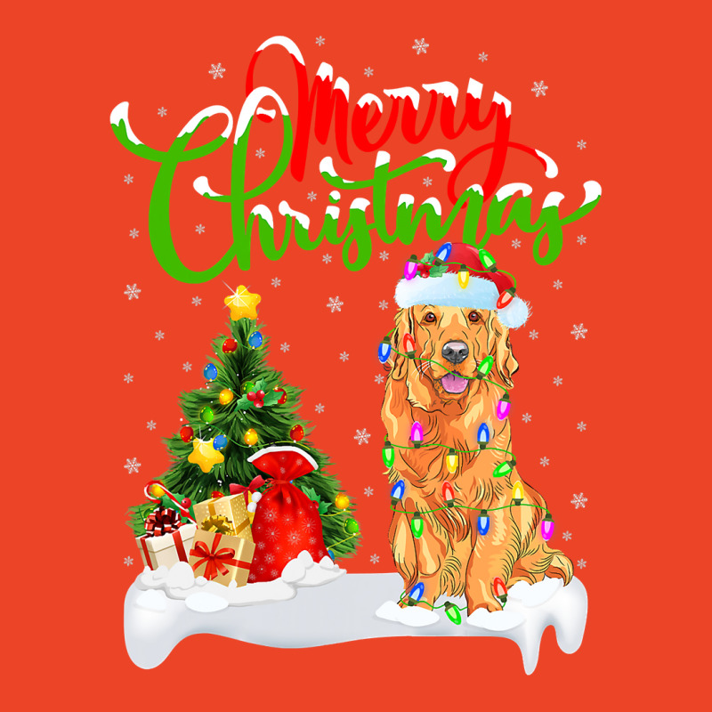 Golden Retriever Dog Xmas Lighting Matching Santa Golden Retriever Dog Beanie by permad | Artistshot