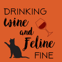 Funny Drinking Wine And Feline Fine Cat Lover Saying Gift Beanie | Artistshot