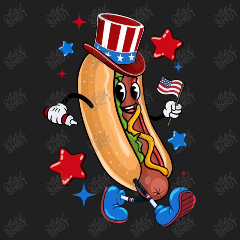 4th Of July Hot Dog Sleeve Dark Drawstring Bags | Artistshot