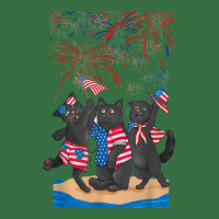 Funny Black Cat Beach Island Happy Independence Day T Shirt Foam Trucker Hat | Artistshot