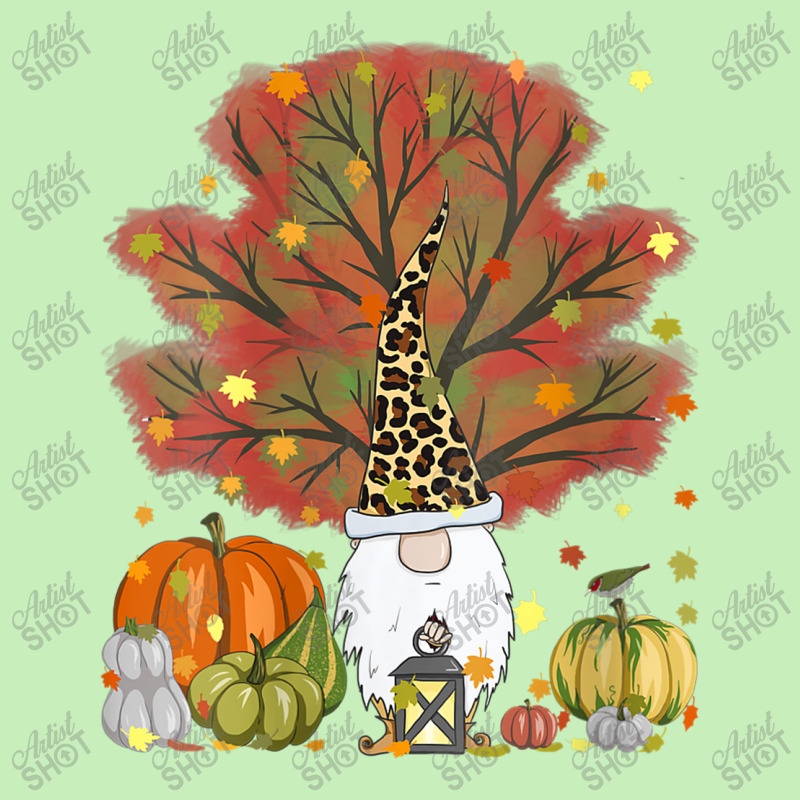 Womens Funny Fall Gnome Leopard Pumpkin Autumn Leaves Thanksgiving Urban Heavy T-shirt | Artistshot