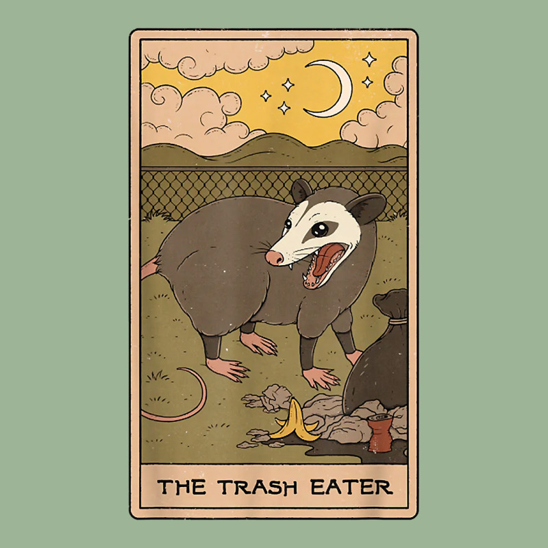 The Trash Eater Tarot Possum Halloween Card T Shirt Urban Heavy T-shirt | Artistshot