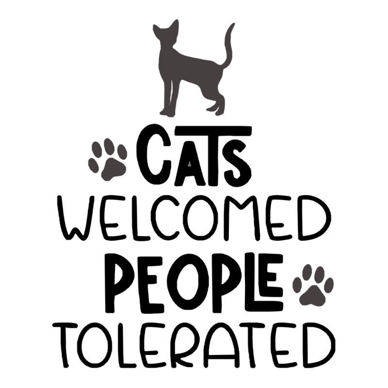 Cats T Shirt Cats Welcomed People Tolerated T Shirt Visor hat by flatleykelsi890 | Artistshot