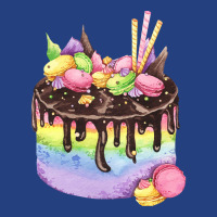 Whimsical Rainbow Birthday Cake T  Shirt Rainbow Chocolate Cake With M Visor Hat | Artistshot