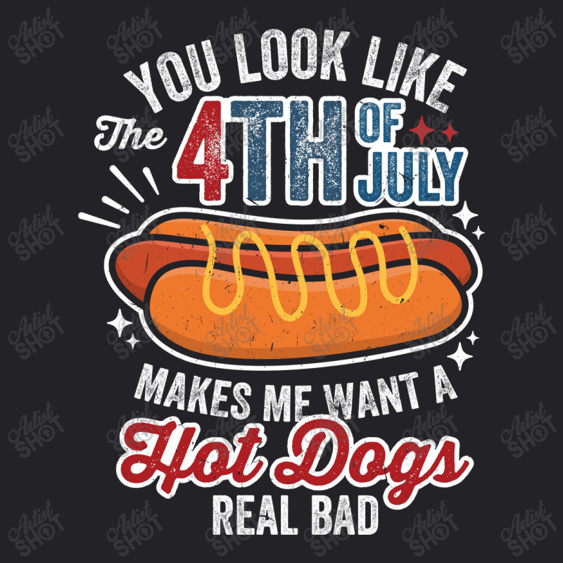 You Look Like 4th Of July Hot Dog Youth Tee by NQArtist | Artistshot