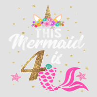 Kids 4th Birthday Girl Unicorn Shirt Mermaid Tail 4 Years Old T Shirt Foam Trucker Hat | Artistshot