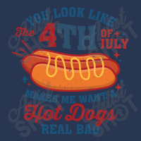 You Look Like 4th Of July Makes Me Want A Hot Dog Men Denim Jacket | Artistshot