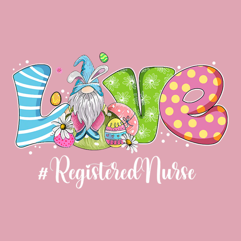 Funny Gnome Bunny Love Registered Nurse Easter Christians T Shirt Dyed Cap | Artistshot