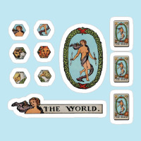 Tarot Card Sticker Set Wands Suite 18 Piece Pack 43587493 Urban Heavy T-shirt | Artistshot