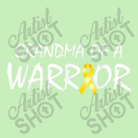 Grandma Of A Warrior Childhood Cancer Awareness Ribbon Urban Heavy T-shirt | Artistshot