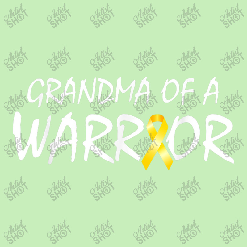 Grandma Of A Warrior Childhood Cancer Awareness Ribbon Urban Heavy T-shirt | Artistshot