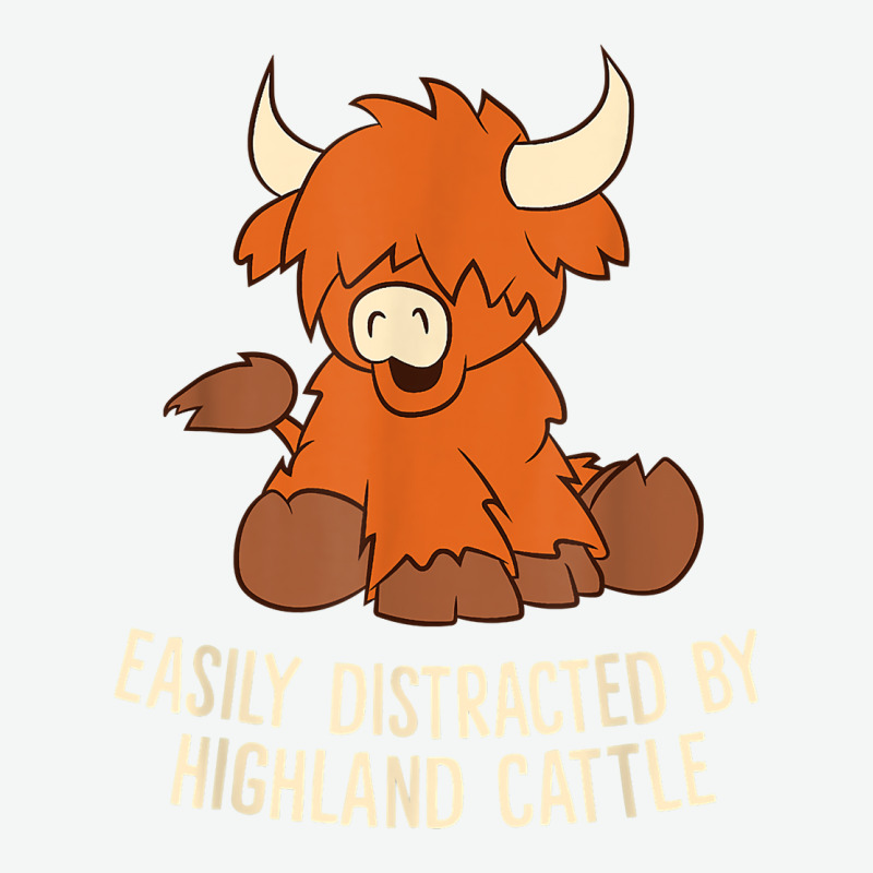 Scottish Highland Cattle   Easily Distracted Highland Cattle T Shirt Urban Pullover Hoodie | Artistshot