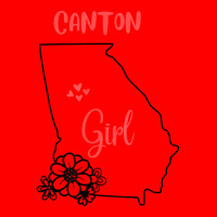 I Love State Of Georgia Flower Outline Canton City Girl T Shirt Bomber Jacket | Artistshot