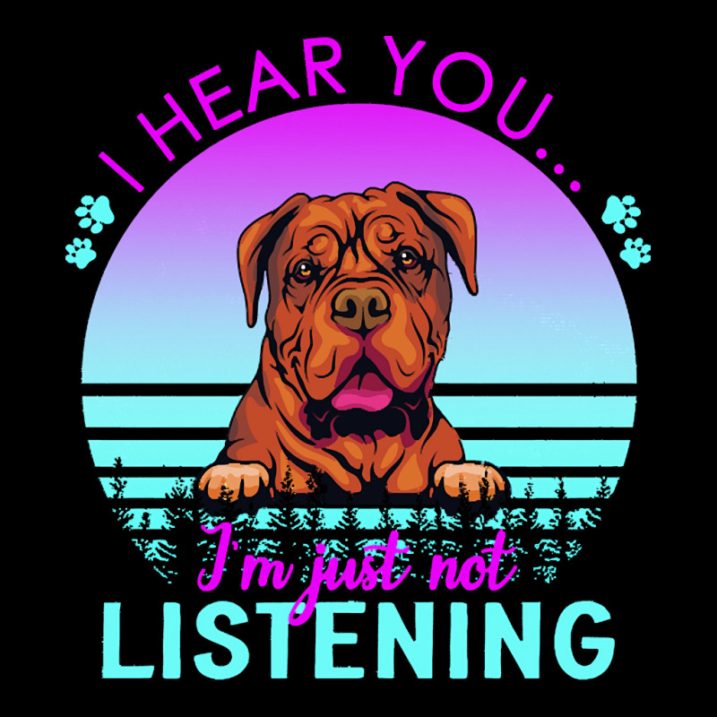 Bordeaux Great Dane T  Shirt I Hear You I'm Just Not Listening Bordeau Fleece Short | Artistshot