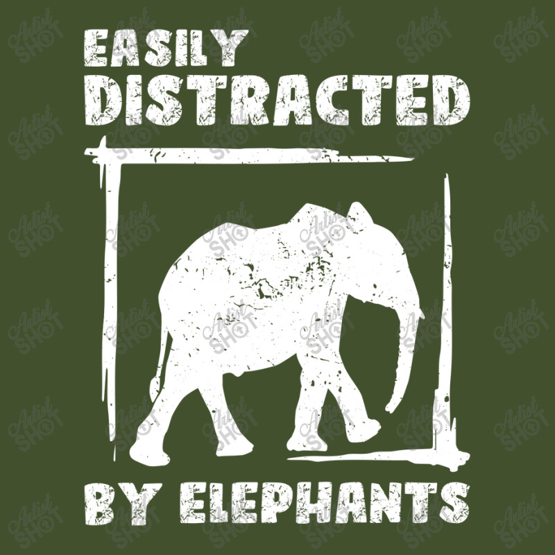 Easily Distracted By Elephants | Funny Zoo Sun Shade Cap | Artistshot