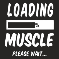 Installing Muscles Please Wait Ladies Fitted T-shirt | Artistshot