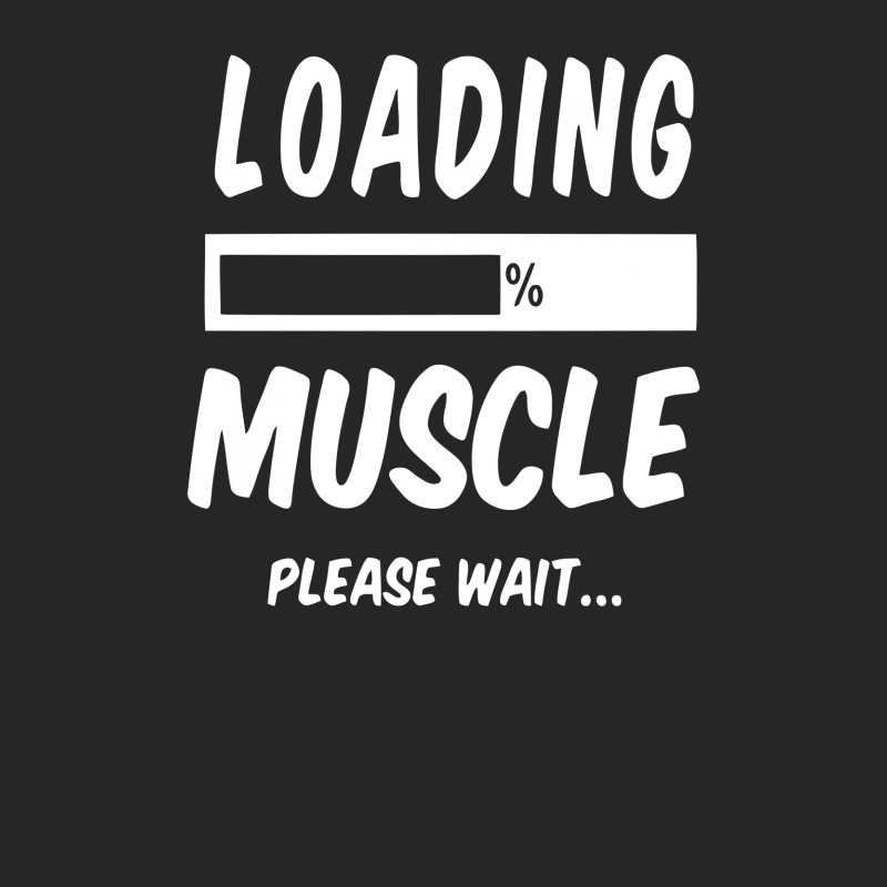 Installing Muscles Please Wait Ladies Fitted T-Shirt by rusmashirt | Artistshot