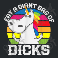 Eat A Giant Bag Of Dicks Unicorn Flipping The Bird Adult Gag Crewneck Sweatshirt | Artistshot