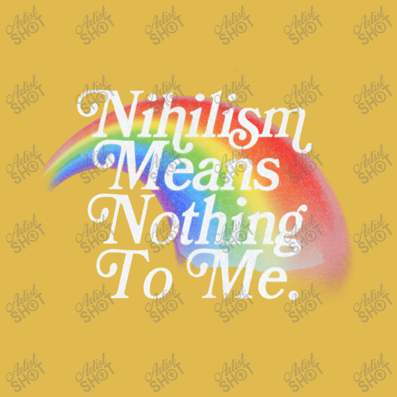 Nihilism Means Nothing To Me, Vintage Style Faded Rainbow Design Dyed Cap by qulonuhun | Artistshot