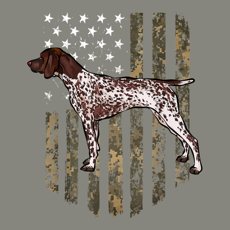 Camo American Flag German Shorthaired Pointer 4th Of July T Shirt Dyed Cap by kalellwhistlehunt | Artistshot