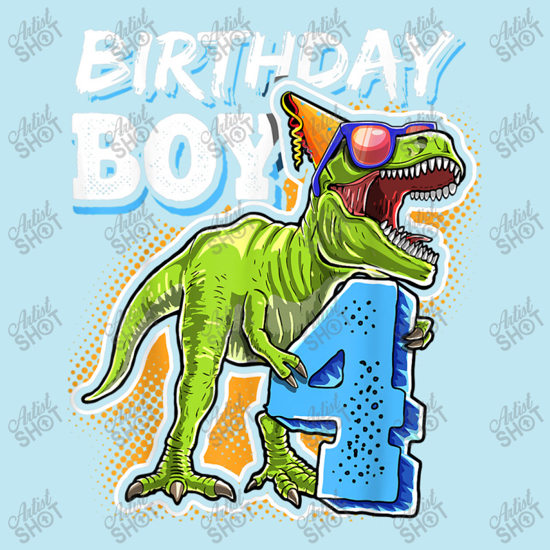 Birthday Boy 4 4th Birthday T Rex Dinosaur Party Gift Boys For Men Wom Urban Heavy T-shirt | Artistshot