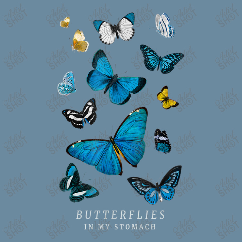 Butterflies In My Stomach Blue Butterfly Soft Aesthetic Urban Heavy T-shirt | Artistshot