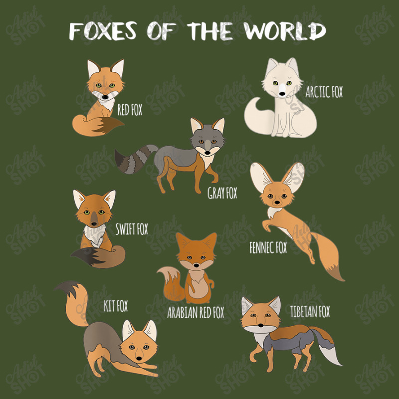 Foxes Of The World Funny Fox Animals Educational Sun Shade Cap by Rainbow90 | Artistshot