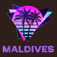 Maldives Retro 80s Palm Tree Vacation Souvenir Tank Top Foam Trucker Hat | Artistshot