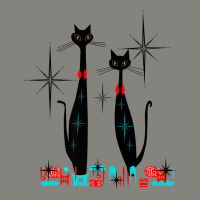 Retro Atomic Era Mid Century Modern Cat Pair W Stars Design Premium T Dyed Cap | Artistshot