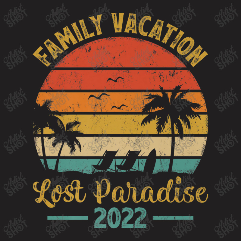 Family Vacation 2022 Palm Tree Vintage Lost Paradise Beach Premium T-Shirt by Yuh2105 | Artistshot