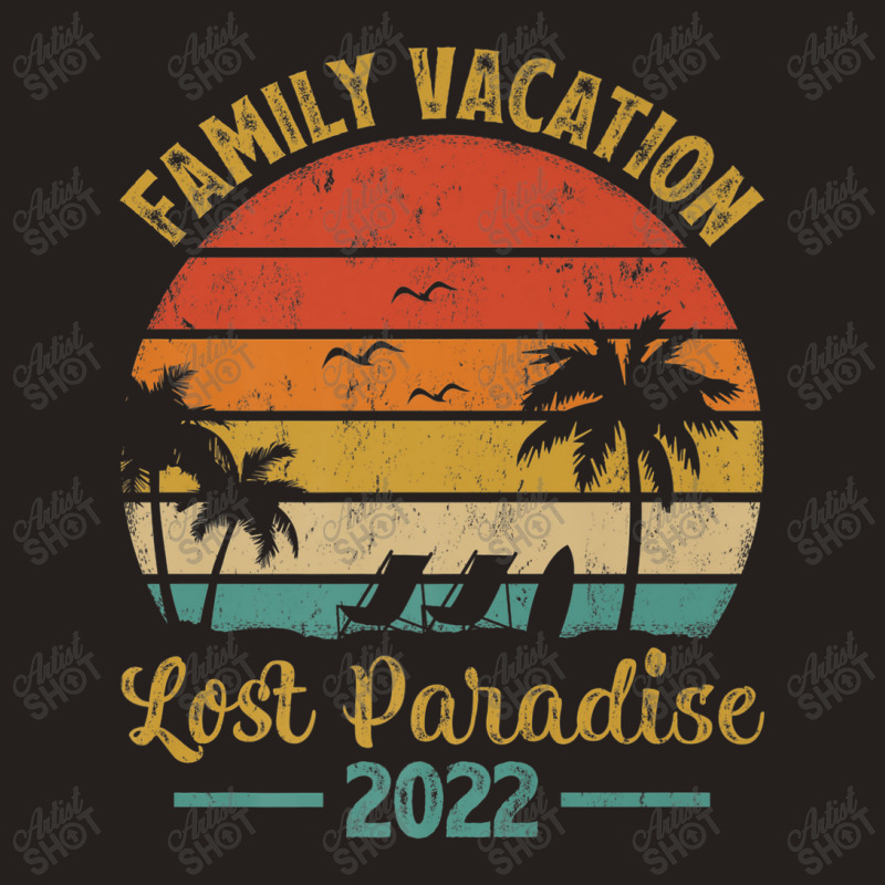 Family Vacation 2022 Palm Tree Vintage Lost Paradise Beach Premium Tank Top by Yuh2105 | Artistshot