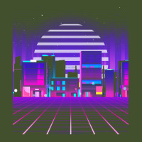 Synthwave T  Shirt Futuristic Neon City Synthwave T  Shirt Sun Shade Cap | Artistshot