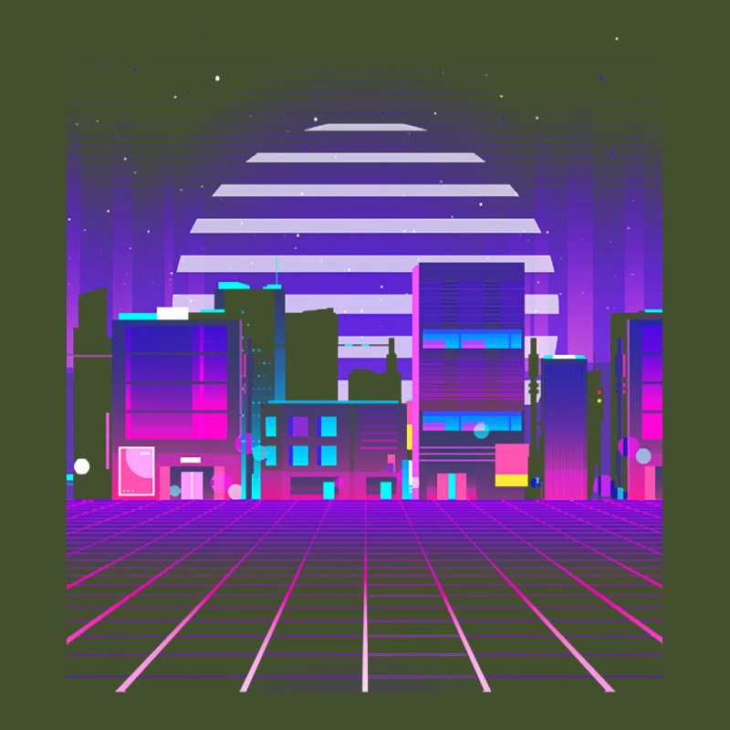 Synthwave T  Shirt Futuristic Neon City Synthwave T  Shirt Sun Shade Cap by beahangudrun | Artistshot