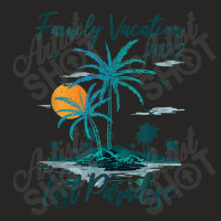 Family Vacation 2022 Retro Sunset Lost Paradise Beach Tank Top Ladies Fitted T-shirt | Artistshot