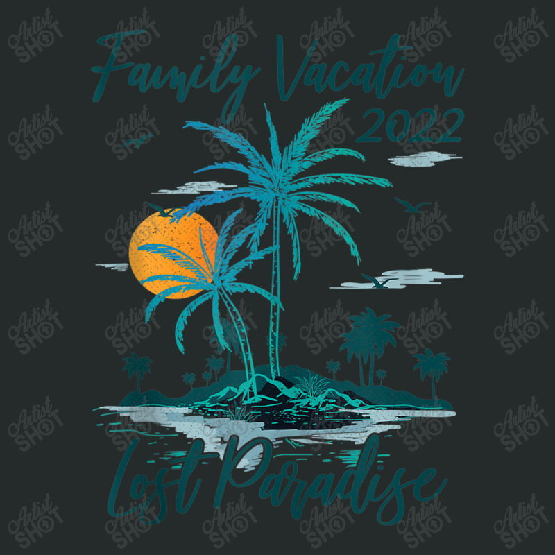 Family Vacation 2022 Retro Sunset Lost Paradise Beach Tank Top Women's Triblend Scoop T-shirt by Yuh2105 | Artistshot