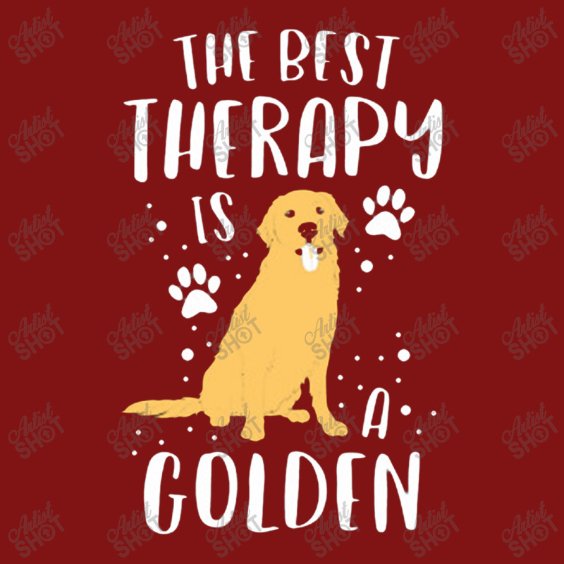 The Best Therapy Is A Golden Retriever Dog Puppy Snapback Trucker Cap by johnoconnorart | Artistshot