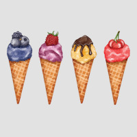 Assorted Ice Cream Cones T  Shirt Assorted Ice Cream Cones Set   Blueb Foam Trucker Hat | Artistshot