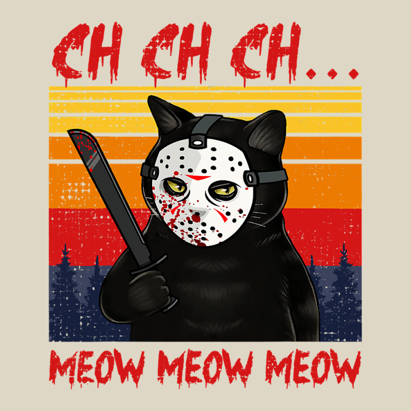 Chchch Meow Meow Horror Cat Bloody Knife Hilarious Halloween 147 Adjustable Baseball Cap by peafowl | Artistshot