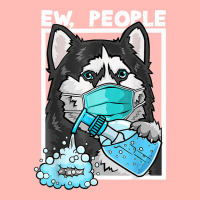 Siberian Husky Dog Wearing Facemask Hand Sanitizer Ew People Urban Heavy T-shirt | Artistshot