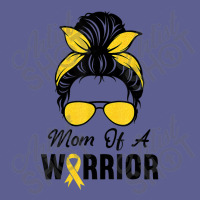 Childhood Cancer  Awareness Mom Of A Warrior Messy Bun Leatherette Tumbler | Artistshot