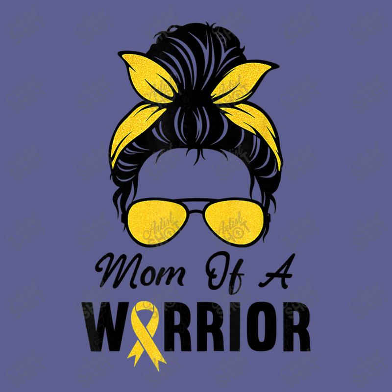 Childhood Cancer  Awareness Mom Of A Warrior Messy Bun Leatherette Tumbler | Artistshot