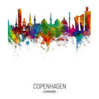 Copenhagen Denmark Skyline Bomber Jacket | Artistshot