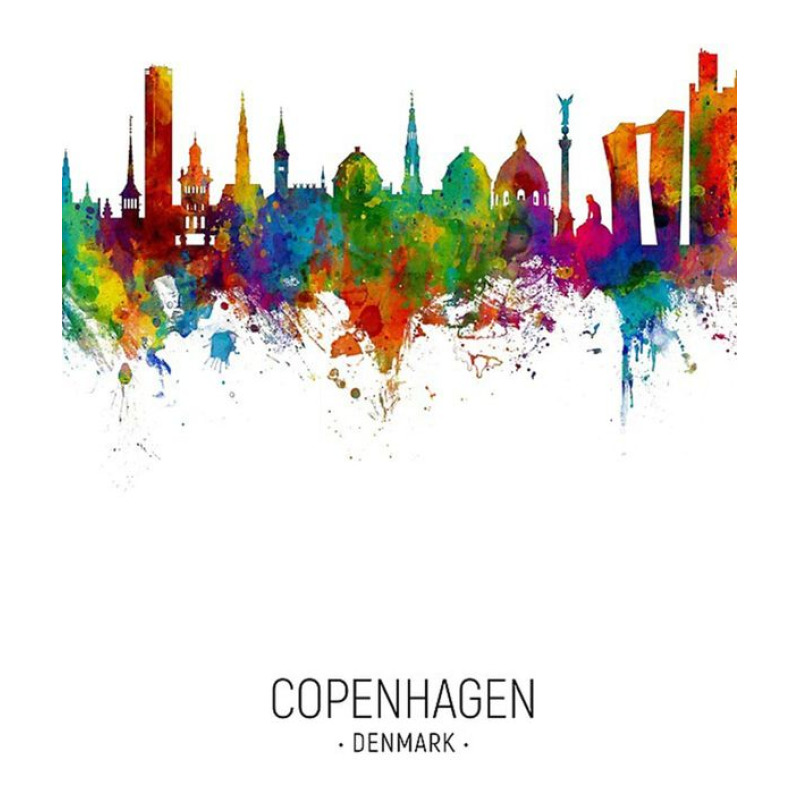 Copenhagen Denmark Skyline Bomber Jacket | Artistshot