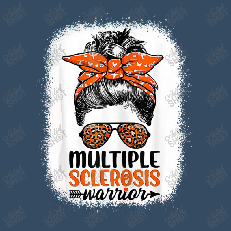 Womens Ms Warrior Messy Bun Leopard Multiple Sclerosis Awareness T S Beanie | Artistshot