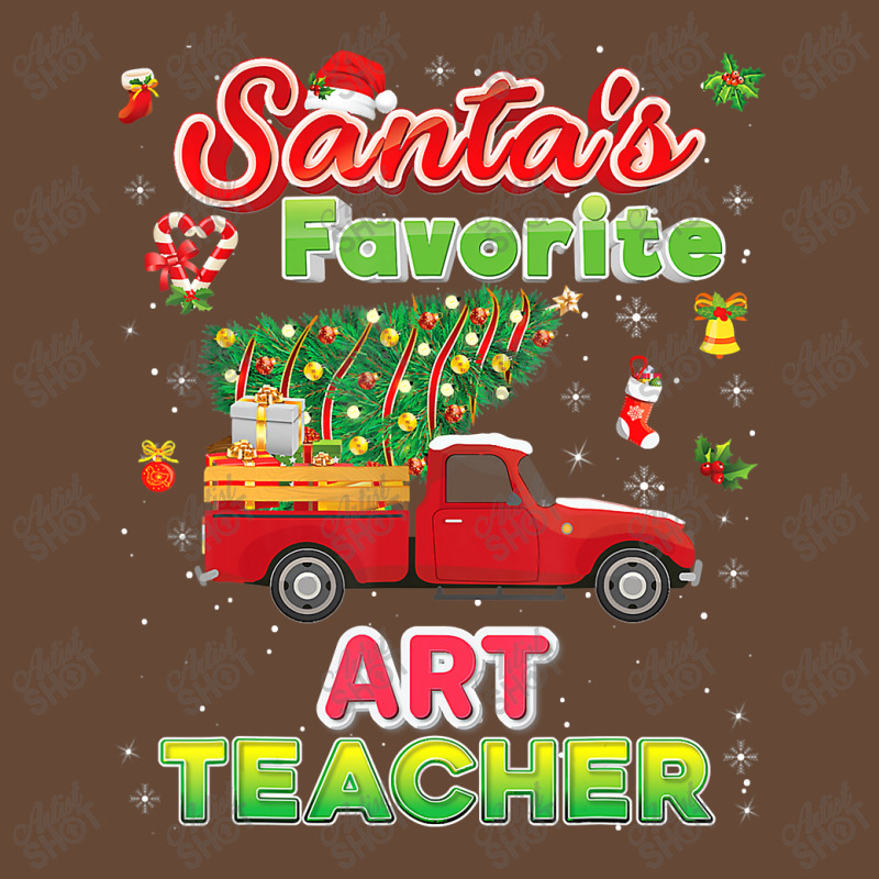 Santa's Favorite Art Teacher Christmas Tree Truck T Shirt Beanie by Mark_Liegerot | Artistshot