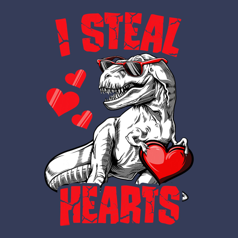 Boys Valentines Day Kids Dinosaur T Rex Lover I Steal Hearts T Shirt Visor Hat | Artistshot